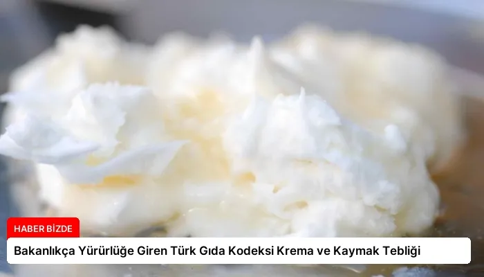 Bakanlıkça Yürürlüğe Giren Türk Gıda Kodeksi Krema ve Kaymak Tebliği