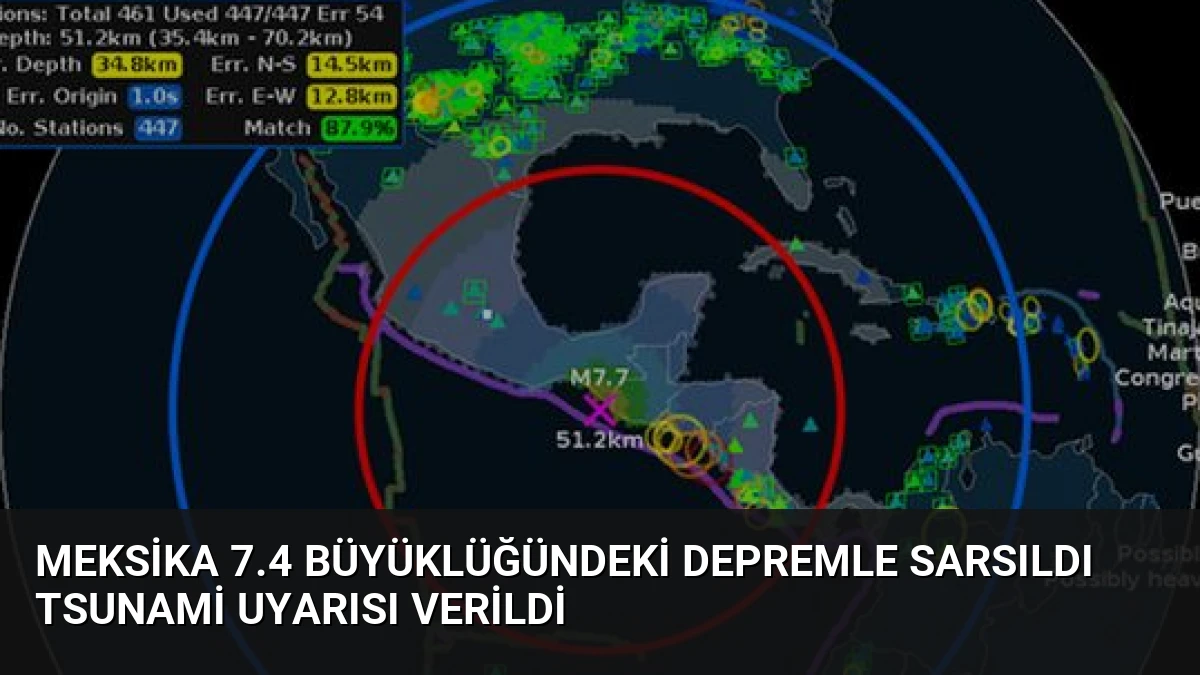 Meksika 7.4 Büyüklüğündeki Depremle Sarsıldı Tsunami Uyarısı Verildi