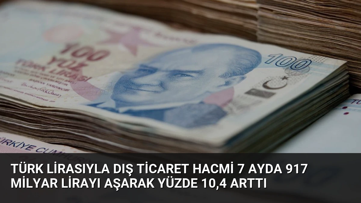 Türk Lirasıyla Dış Ticaret Hacmi 7 Ayda 917 Milyar Lirayı Aşarak Yüzde 10,4 Arttı