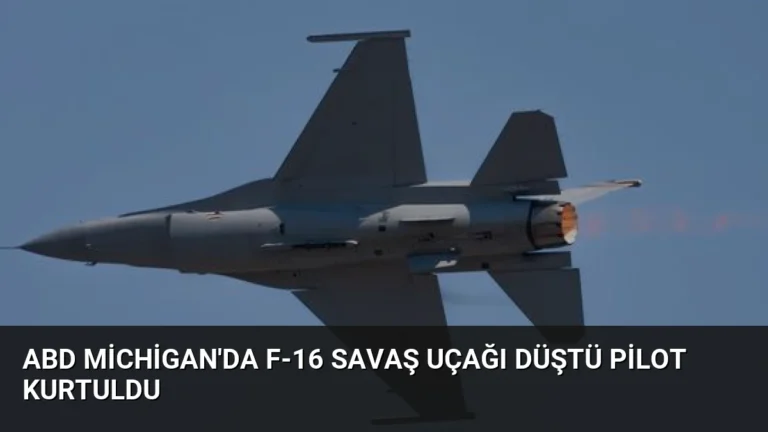 ABD Michigan’da F-16 Savaş Uçağı Düştü Pilot Kurtuldu